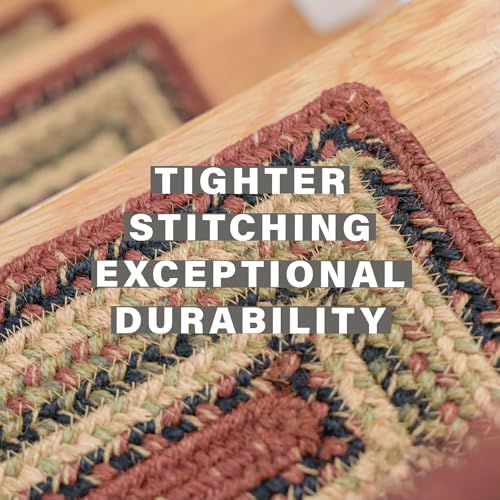 Homespice Highland Jute Braided Stair Treads, Oval 8x28 Set of 13