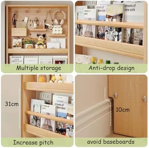 Narrow Doorway Sto Shelf, 3-4 Tier Boo nizer, Space-Saving Wall Shelf for Bedroom, Living Room, Home, Office - Ideal Behind Door Sto Solut