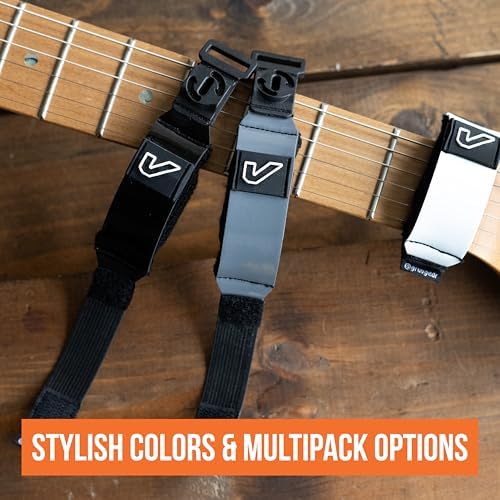Gruv Gear Fret Wrap & Guitar Mute Pro, Fretwrap for Acoustic, Electric & Bass | String Dampener Recording, Tapping & Practice Accessory (1 Pack, Medium Grey, Fits 5 String Bass, 7 String Guitar)