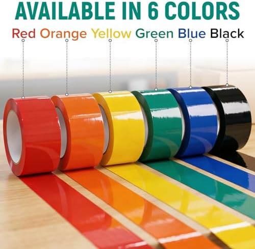 3" x 110 Yards Green Packing Tape, 2 Rolls - 2.0 Mil Carton Sealing Tape