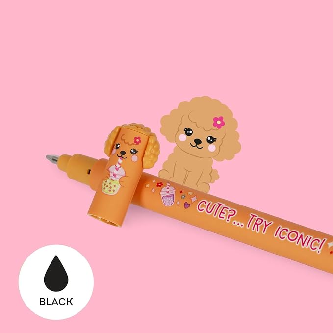 LEGAMI Fur-ever Friends + Farm Sweet Farm Set of 7 Erasable Gel Pens with Heat Sensitive Ink, Coloured Ink and Animal Theme Designs, 0.7mm Tip, Dogs and Farmyard Animals