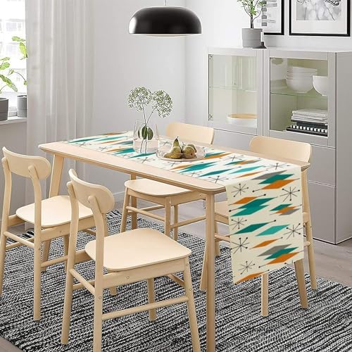 Mid Century Modern Table Runner,Table Runners for Kitchen Dining Modern Tables Decor Decoration for Kitchen Family Dinner Table Holiday Party Farmhouse 13 x 70 Inch