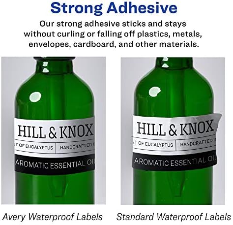 Avery® Printable Durable White Rectangle Labels, Sure Feed® Technology, 1" x 2", Print-to-the-Edge, Waterproof Labels, Laser & Pigment-Based Inkjet Compatible, 600 Total