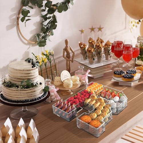 13.8" Acrylic Letter Charcuterie Tray,Fillable Alphabet Box (Letter R)