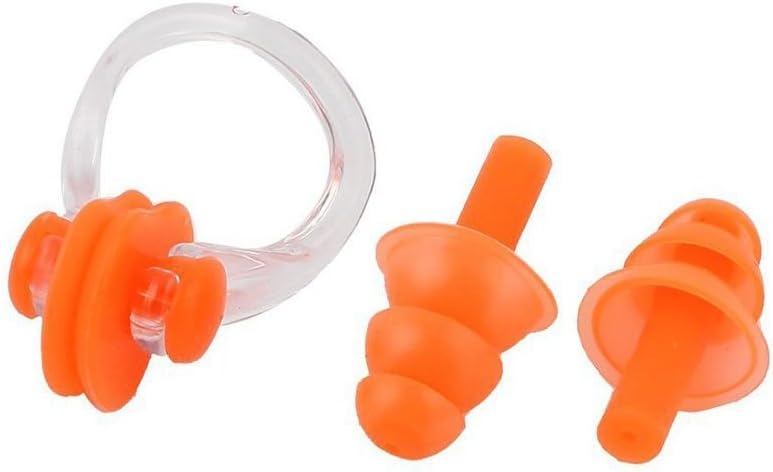 Zooshine 6 Sets Waterproof Silicone Swimming Earplugs Nose Clip Plugs,Ear & Nose Protector Swimming Sets Box Package