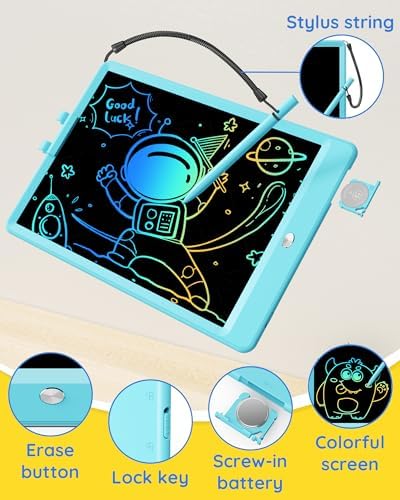 TEKFUN 15inch LCD Writing Tablet Teen Boy Girl Gifts Ideas, Easter Birthday Gifts for Kids, Drawing Board Educational Toys for 6 4 5 3 Year Old Boys, Homeschool and Office Message Memo Board