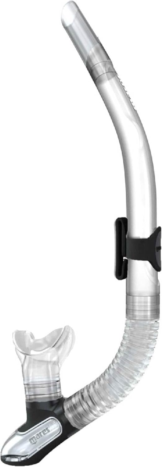Mares Ergo Flex Snorkel for Scuba Diving, Snorkeling, Freediving with Corrugated Silicone Hose & Mouthpiece