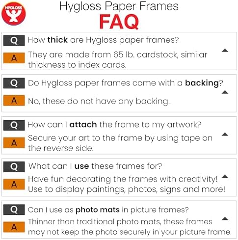 Hygloss 96 Pack Paper Picture Frames, White cardstock Photo Frame 4.75x6.75-Inch, Papers Frames to Decorate for Wedding Birthday DIY Classroom Crafts and Decorations