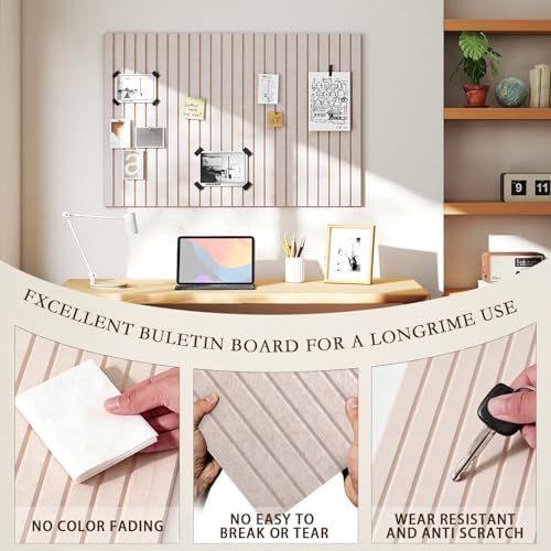 JBER Cork Board Alternative, 12 Pack 48" x 36" Felt Board, Light Camel