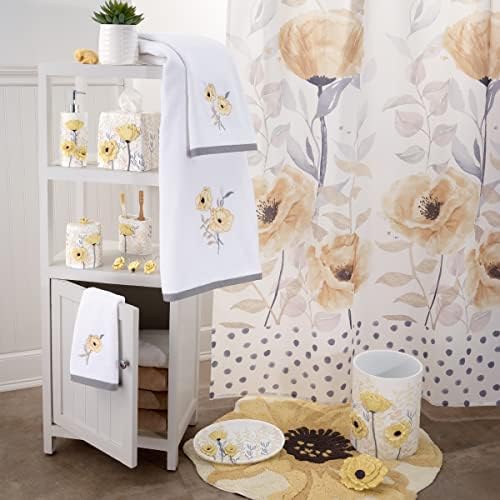 Avanti Linens - Soap Dish, 100% Hand-Painted Resin Bathroom Accessories, Floral Home Decor (Marielle)