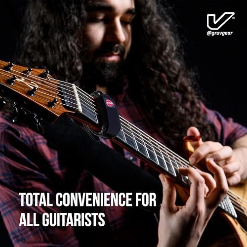 Gruv Gear Fret Wrap & Guitar Mute MTD Edition, Fretwrap for Acoustic, Electric & Bass | String Dampener Recording, Tapping & Practice Accessory (1 Pack, Medium Black, Fits 5 String Bass, 7 String