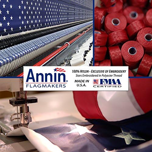 Annin Flagmakers (2350) SolarGuard Nyl-Glo American Flag - 10 x 19 Feet
