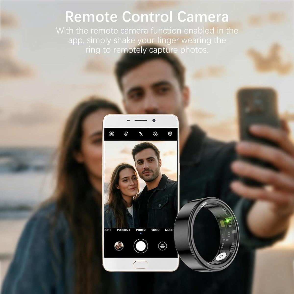 Smart Health Rings for Women Men, Fitness Tracker with Heart Rate, Blood Oxygen, HRV, Sleep Tracker, Step Tracker, No Subscription Fee, IP68 Waterproof Smart Ring for iphone & Android (Black 13#)