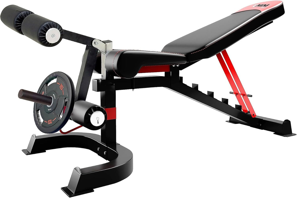 MiM USA Hercules 1001, The Commercial All in One Gym Machine w/ Leg Press, Adj Bench, Jammer Arms, Leg Extension & Complete Attachment