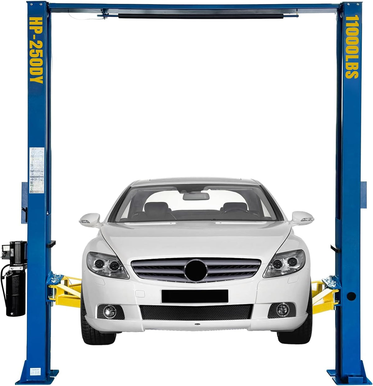 110V Two Post Car Lift 11,000 LBS Overhead Heavy Duty 2 Posts Auto Hoist Truck Lift for Garage w/ 36 Months Parts Replacement