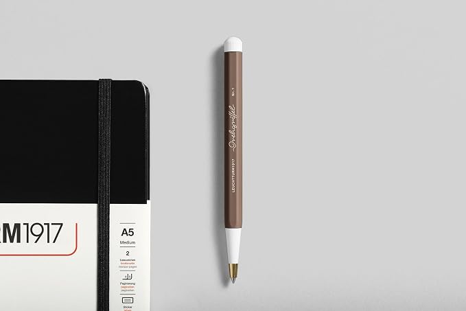 LEUCHTTURM1917 - Drehgriffel Writing Pen (Cherry) - Ballpoint Pen with Royal Blue Ink Included