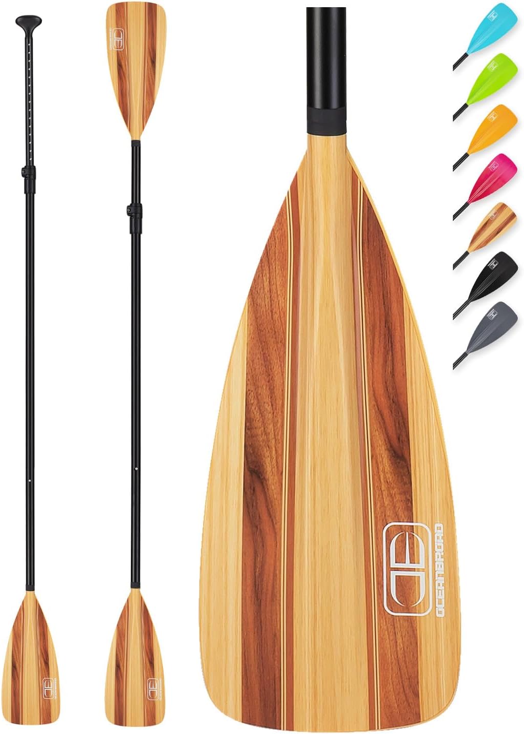 OCEANBROAD SUP Paddle - Adjustable Stand-Up Paddle for Paddleboard Kayak, Adjustable Aluminum Alloy Shaft with Reinforced Nylon Blades