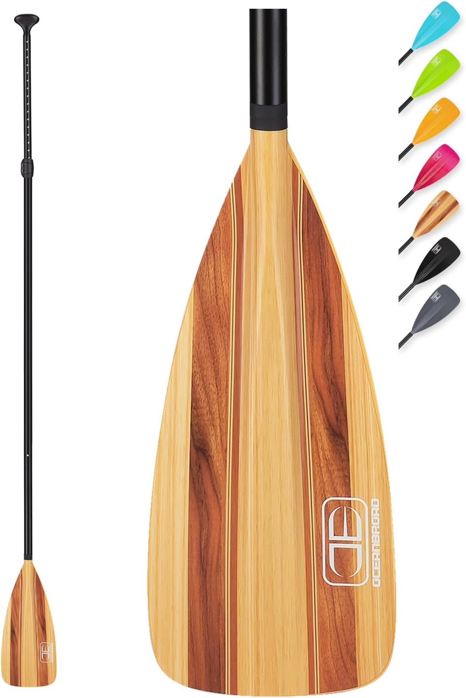 OCEANBROAD SUP Paddle - Adjustable Stand-Up Paddle for Paddleboard Kayak, Adjustable Aluminum Alloy Shaft with Reinforced Nylon Blades
