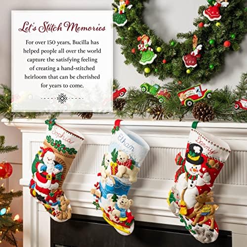 Bucilla Felt Applique 6 Piece Ornament Making Kit, Holiday House Plants, Perfect for DIY Arts and Crafts, 89634E