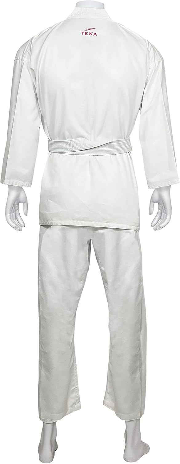 Teka Taekwondo Uniform with Free Belt 8-oz Lightweight Martial Arts Training Competition Uniform Gi Size 00-6