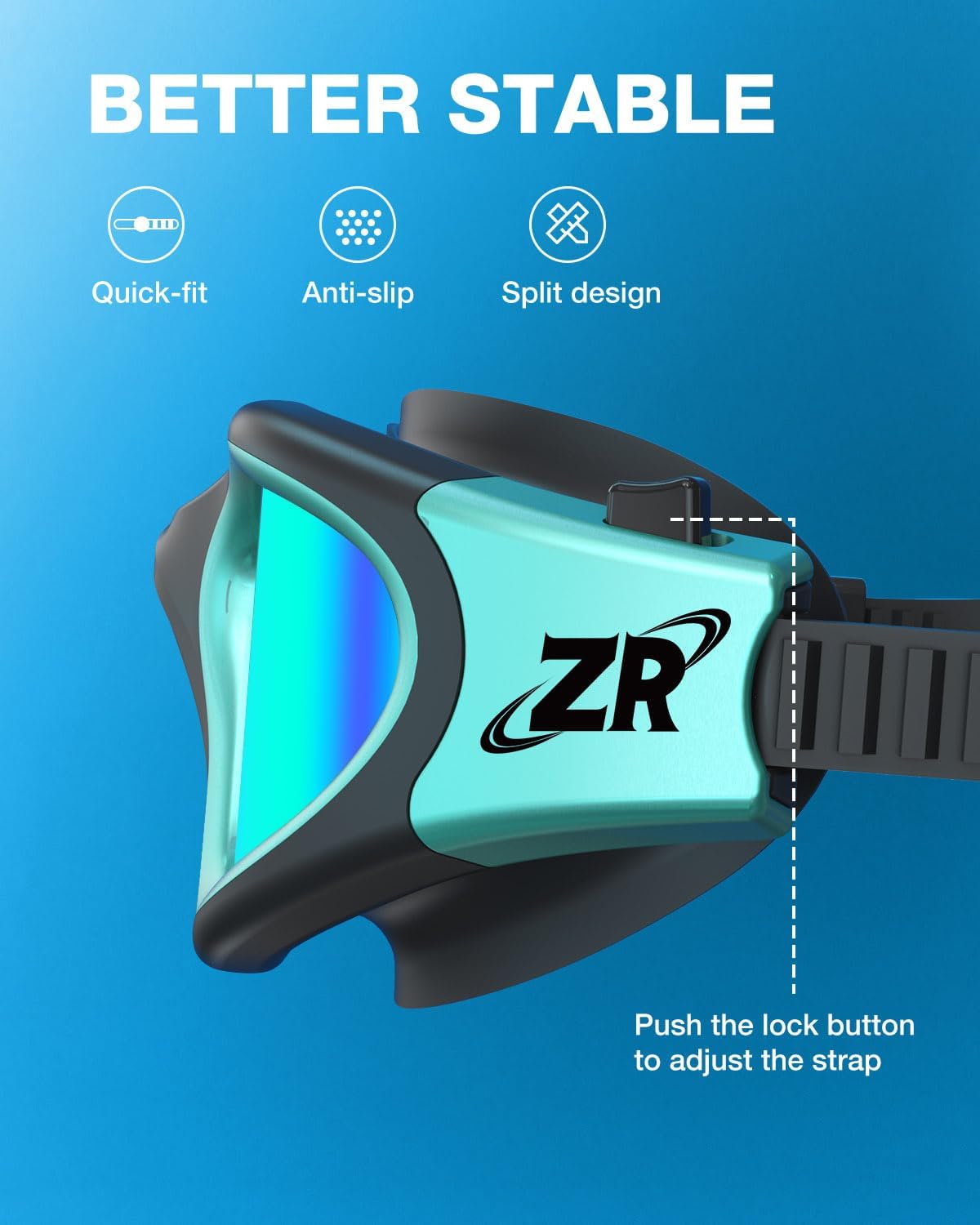 ZIONOR Swim Goggles, G1 MAX Polarized Anti-Fog Swimming Goggles for Men Women