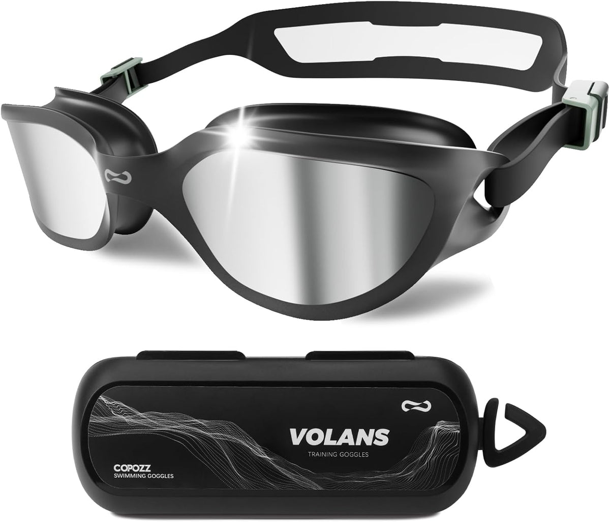 COPOZZ Swim Goggles Adult Women, Swimming Goggles for Women & Men, Anti-Fog No Leaking UV Protection for Adult
