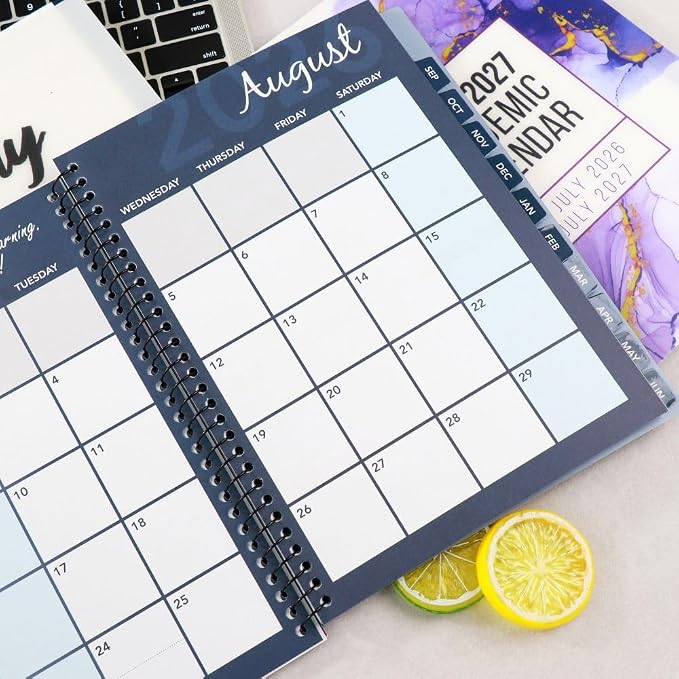 RE-FOCUS THE CREATIVE OFFICE, 2026-2027 Academic Calendar, Monthly and Weekly Views with Time Slots, To-Do List (Black)