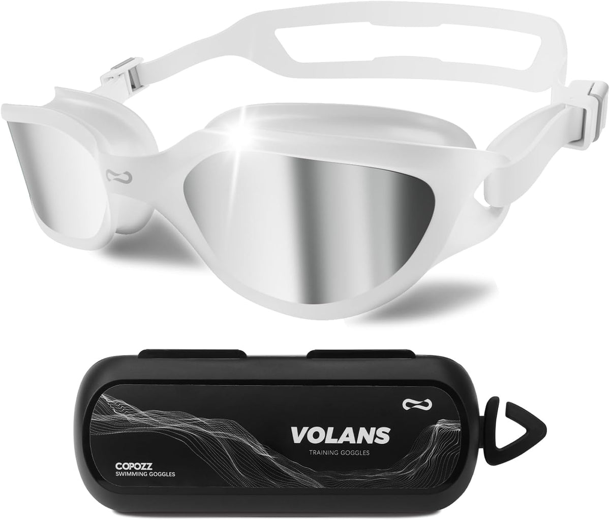 COPOZZ Swim Goggles Adult Women, Swimming Goggles for Women & Men, Anti-Fog No Leaking UV Protection for Adult