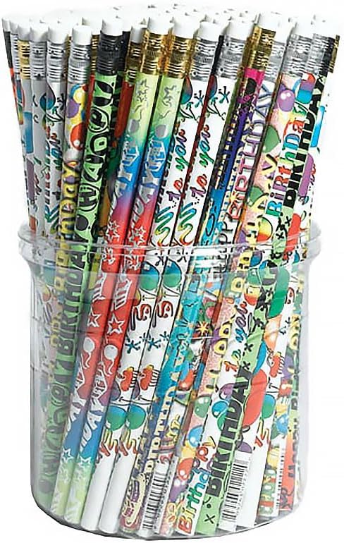 Anderson's Birthday Pencil Tub, Set of 144, School Supplies, Classroom Supplies, Writing