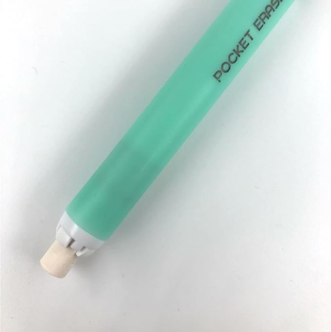 Mechanical Pocket Eraser Pen, Retractable Eraser, 15 Refills