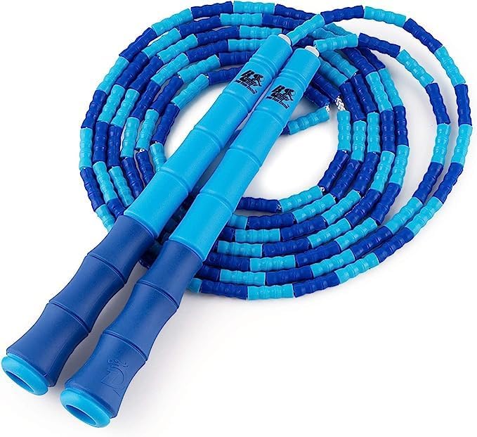 Buddy Lee New Beaded Jump Rope – Adjustable Skipping Rope for Kids & Adults – Durable, Tangle-Free Fitness Jump Rope with Ergonomic Handles for Cardio, Training & Outdoor Workouts