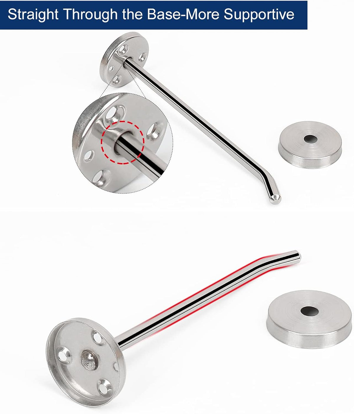 NearMoon Coat Hooks, Wall Hooks for Hanging Hat Hurse Robe, 304 Stainless Steel Heavy Duty Towel Hangers for Bathroom Livingroom Hotel Kitchen Garage, 6 Pack (6 Inch, Brushed Nickel)