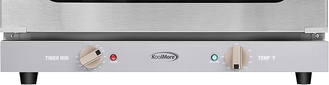 KoolMore 23 in. Countertop Convection Oven for Half-Size Pans with 4 Racks and 2800W of Power in Stainless-Steel - 208/240V, 2.3 cu. ft. ETL Listed (KM-CTCO220-23)