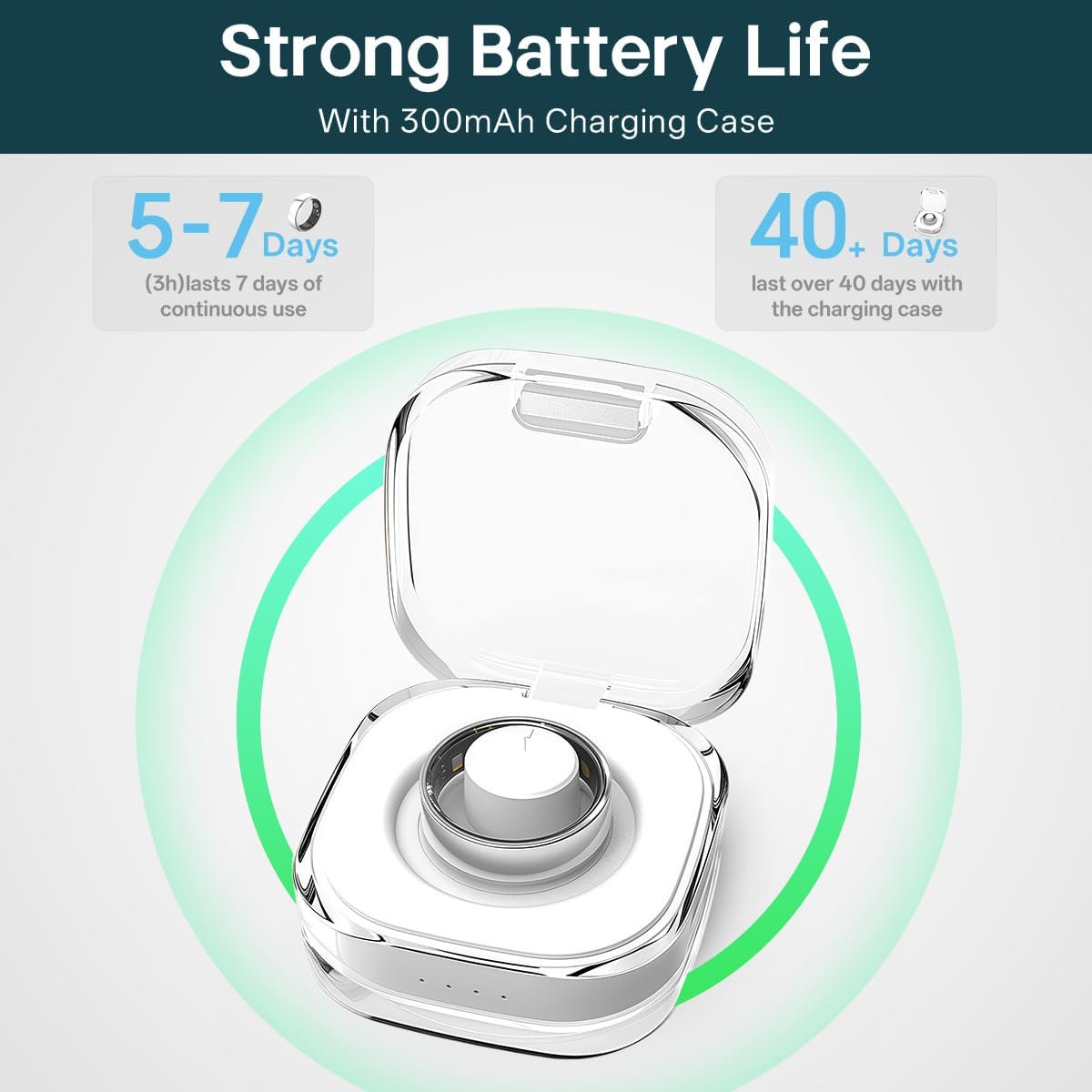 Smart Rings for Women Men,Fitness Tracker Ring,Heart Rate,Blood Oxygen,Blood Pressure,Step Tracker,Sleep Monitoring,No Subscription Fee,IP68 Waterproof Smart Ring for iphone&Android(Silver 12)