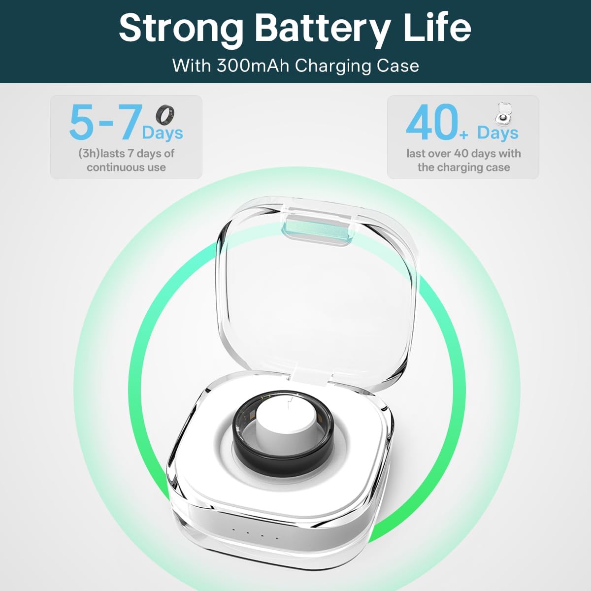 Smart Rings for Women Men,Fitness Tracker Ring,Heart Rate,Blood Oxygen,Blood Pressure,Step Tracker,Sleep Monitoring,No Subscription Fee,IP68 Waterproof Smart Ring for iphone&Android(Black 13)