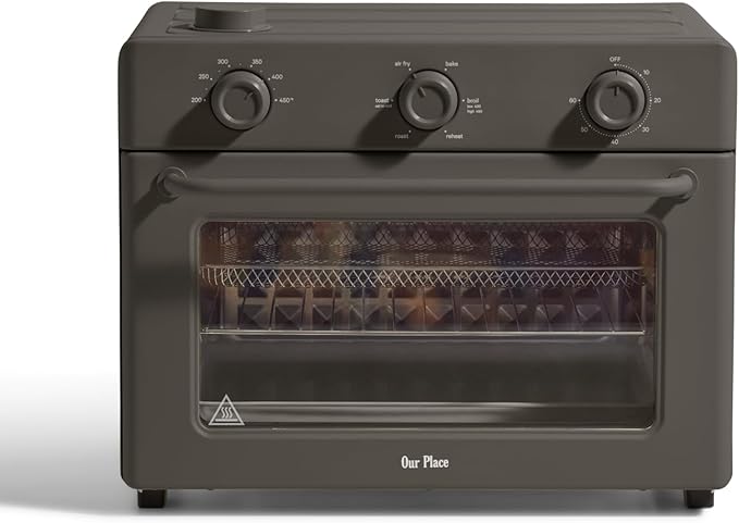 Our Place Large Wonder Oven | 6-In-1 Toxin-Free Air Fryer & Toaster with Steam Infusion | Family-Sized 32QT, 1700W Countertop Design | Includes Bake Tray, Fryer Basket, Large Racks | Char