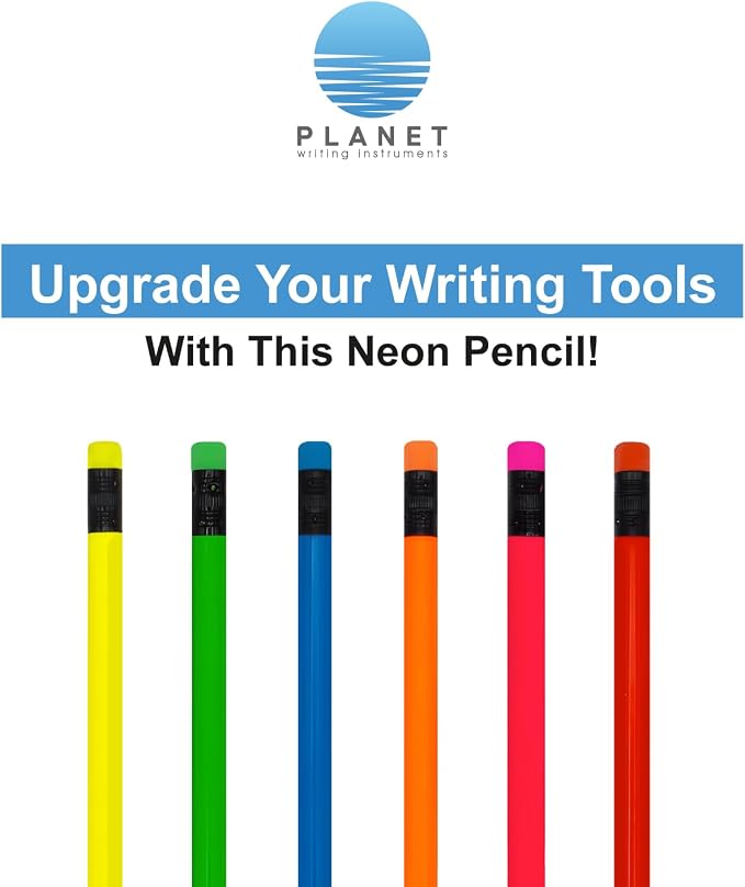 Custom Round Neon Pencil. Promotional Personalized Imprinted Round Neon Pencils. Custom Printed Name/Business/Event Information (Neon Orange, 1000 Count, Pack of 1)