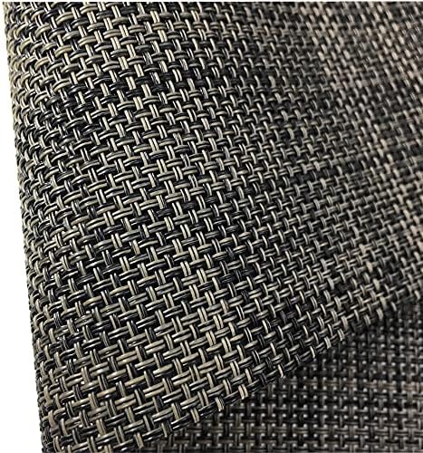 WAZAIGUR Placemats Crisscross Woven Vinyl Place Mats Set of 4 Grey