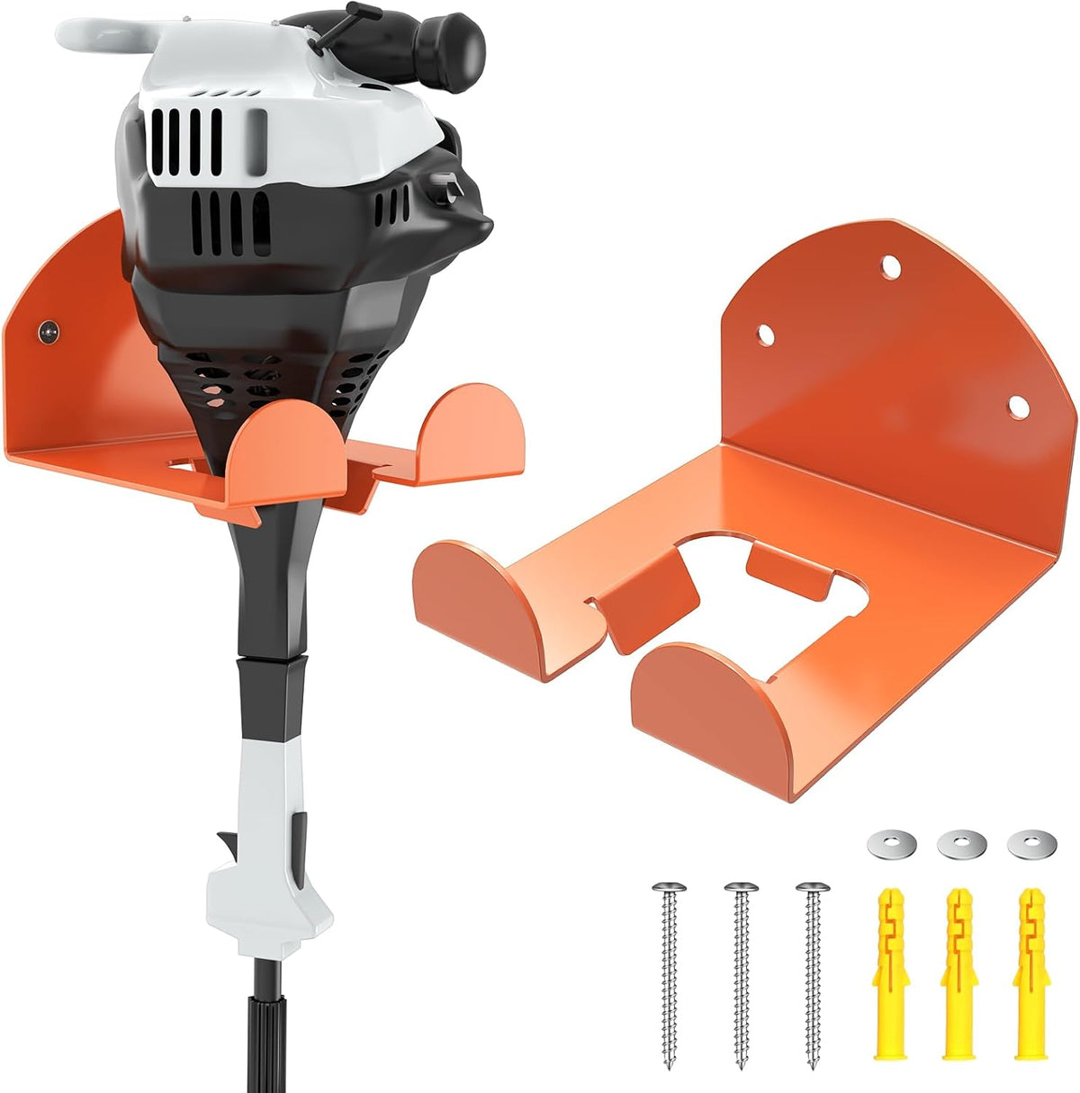 Trimmer Rack Wall Mount Heavy Duty Weedeater Hanger for Garage Wall Bracket Garage Organizer Weed Eater Hanger for Grass Trimmer, Garden Tools 1 Pack