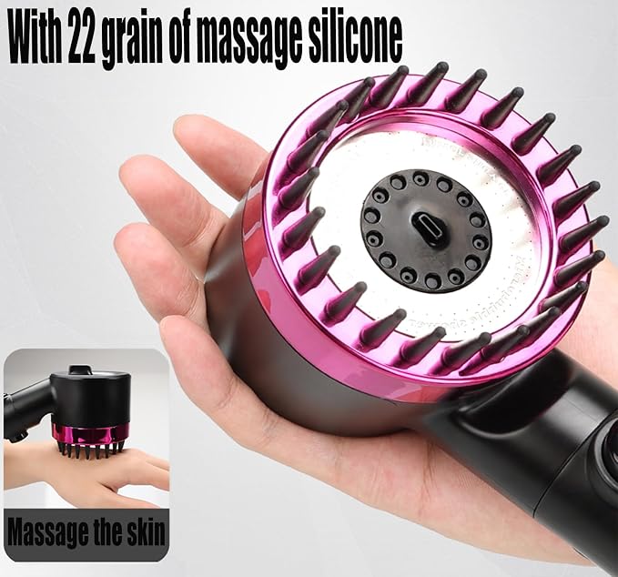 High Pressure Handheld Shower Head High Pressure Shower Heads- High Flow Even with Low Water Pressure - Hand Held Showerhead Set with 59″Replacement Hose/Bracket and Cotton Filters (Black)