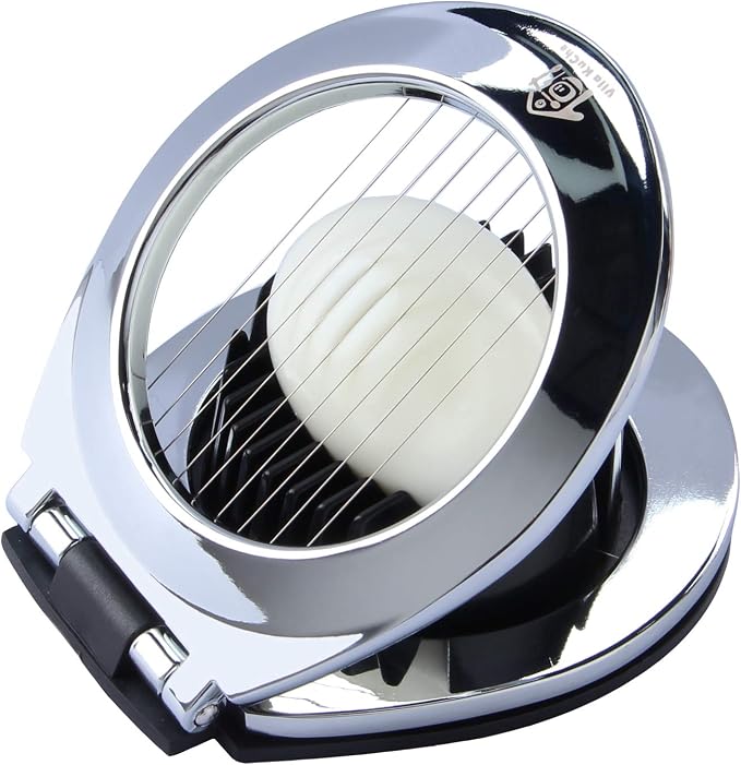 Multi Function Stainless Steel Egg Slicer Hard Boiled Eggs Dishwasher Safe Heavy Duty Egg Cutter Kitchen Helper