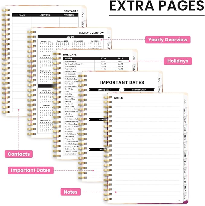 ZOTIA Planner 2026-2027, Jul 2026-Jun 2027 Weekly & Monthly Calendar