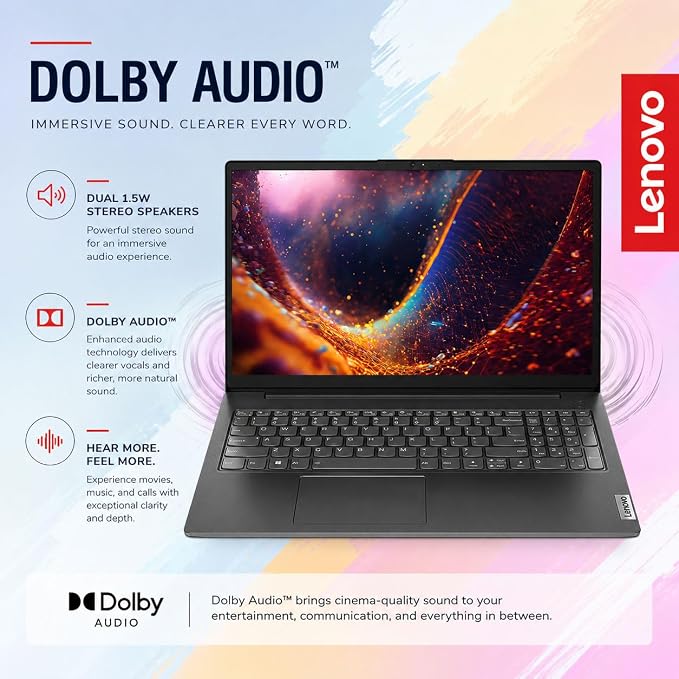 Lenovo V15 Business Laptop 2026 Edition, AMD Ryzen 3 7000-Series(Beat i7-1065G7), 15.6" FHD Display, 16GB DDR5 RAM, 512GB NVMe SSD, Wi-Fi 6, RJ-45, Dolby Audio, Windows 11 Pro, no Mouse