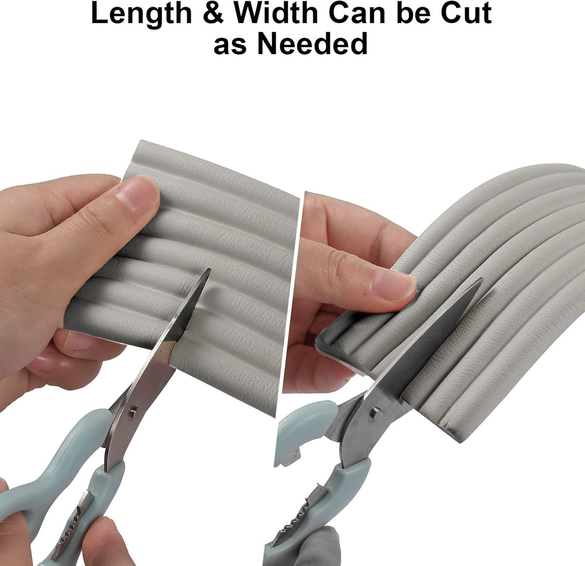 Baby Proofing Edge Corner Protector, 16.4 ft Edge Guards Padding with 3M Adhesive, Extra-Wide Soft Rubber Foam Padding, Furniture,Sharp Edge Safety Corner Edge Bumper Guard-Gray