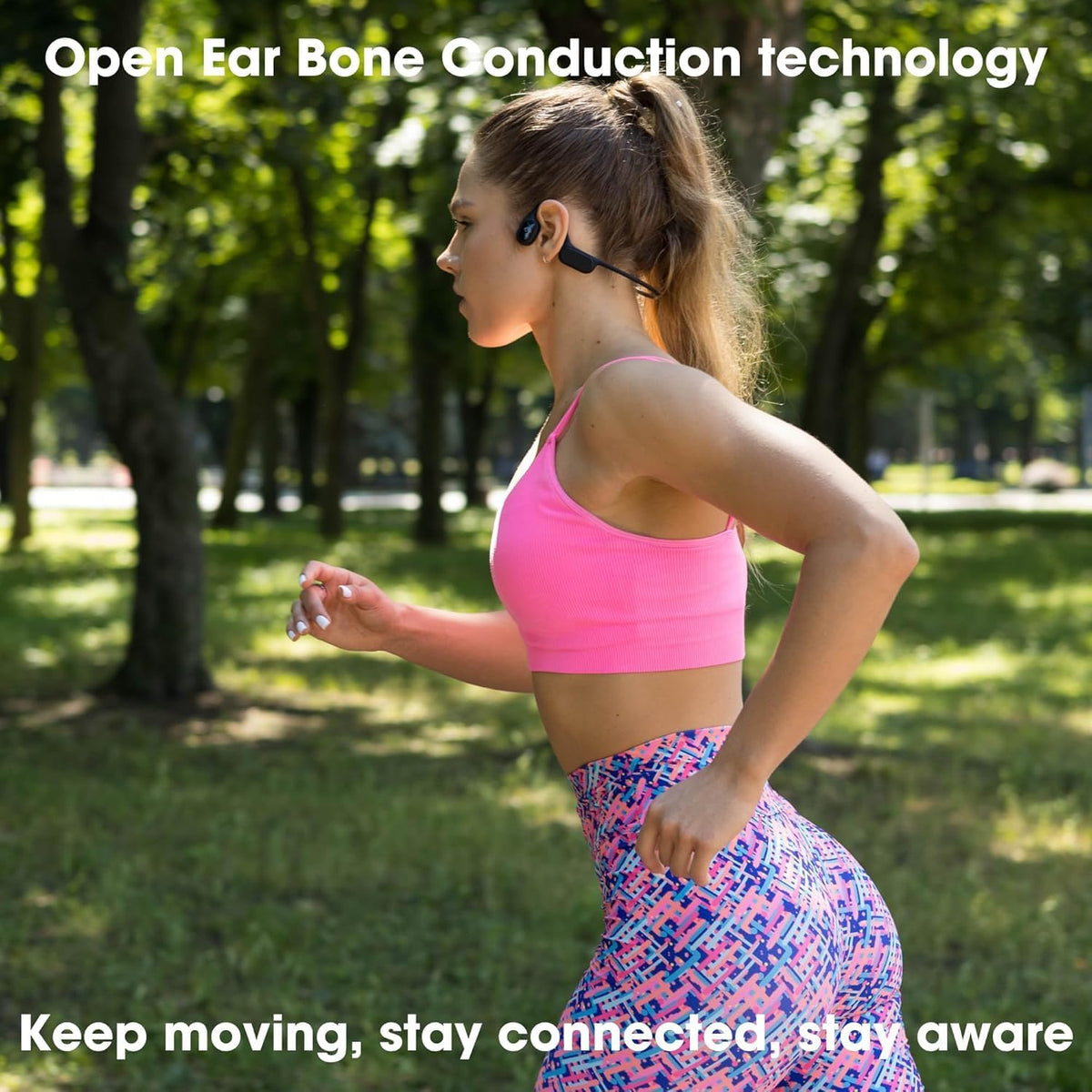 FlowMotion Versa Open-Ear Swimming Headphones Bluetooth Bone Conduction Headphones, 32GB MP3 Player, IP68 Waterproof, Secure Fit for Workouts, Running, Swimming, Cycling, Gym, Built-in Microphone