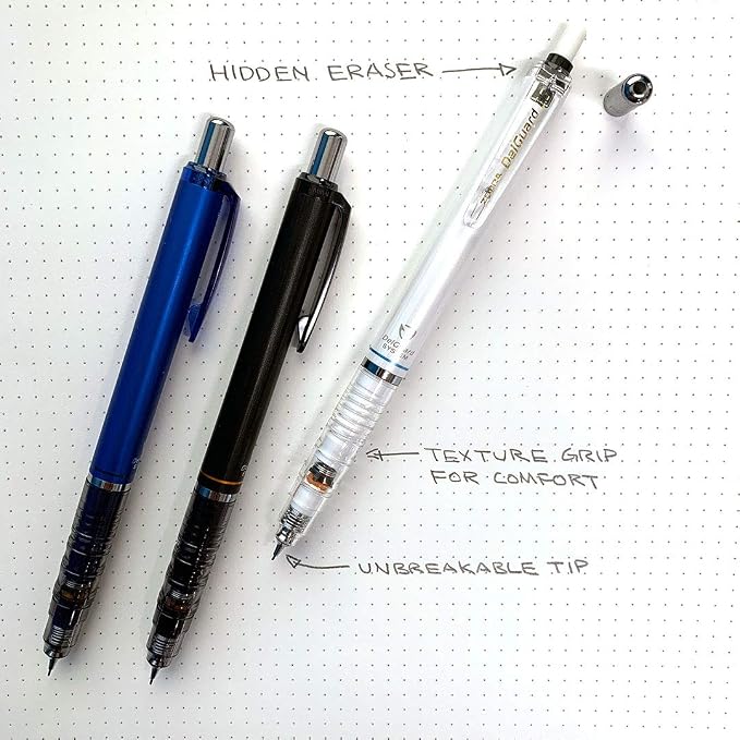 Zebra Pen DelGuard White Barrel Mechanical Pencil, 0.5mm, Fine Point, 1-Pk