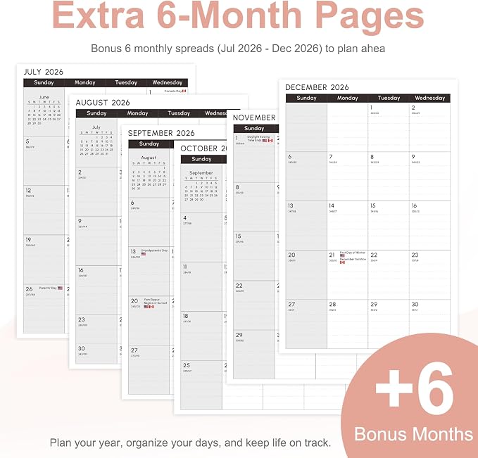 2027 Planner, Weekly and Monthly Calendar Planner Book, A5(6.3'' x 8.5'')