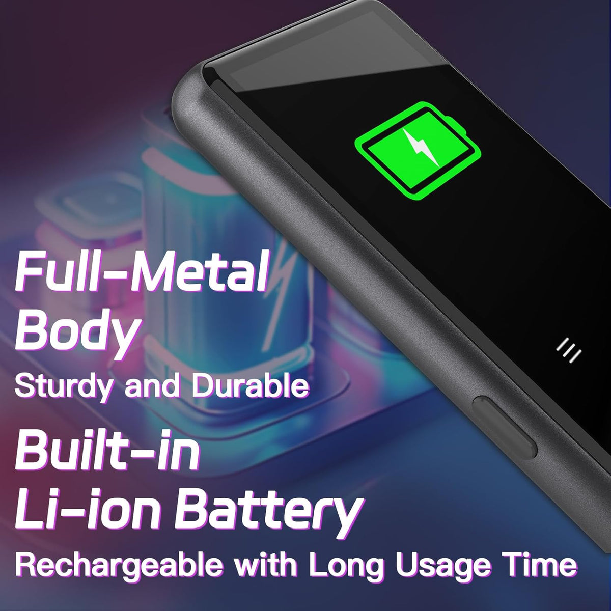 128GB MP3 Player with Bluetooth, Portable Music Player with Built-in Speaker, Enjoying Your Digital Music and Audiobooks Anytime,Includes FM Radio,Recorder,E-Book,and Comes with Earphones