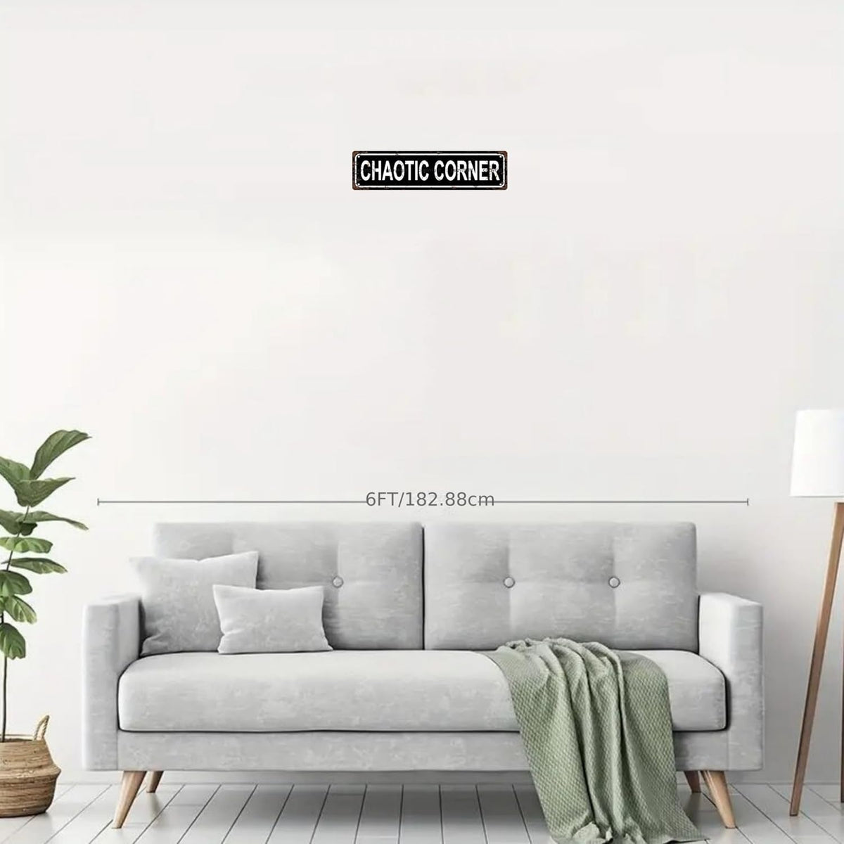 CHAOTIC CORNER Space Vintage Metal Tin Street Sign Bar Cafe Garage Cave Home Room Wall Bathroom Farmhouse Garden Porch Patio Decor, 16 x 4 Inch