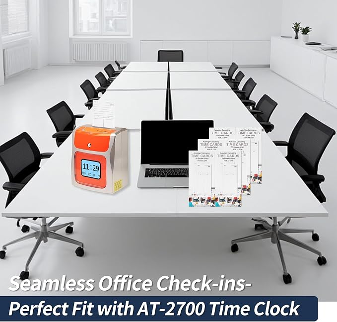 100 AT-2700 Time Cards Compatible with Allied Time USA AT-2700 Time Clock